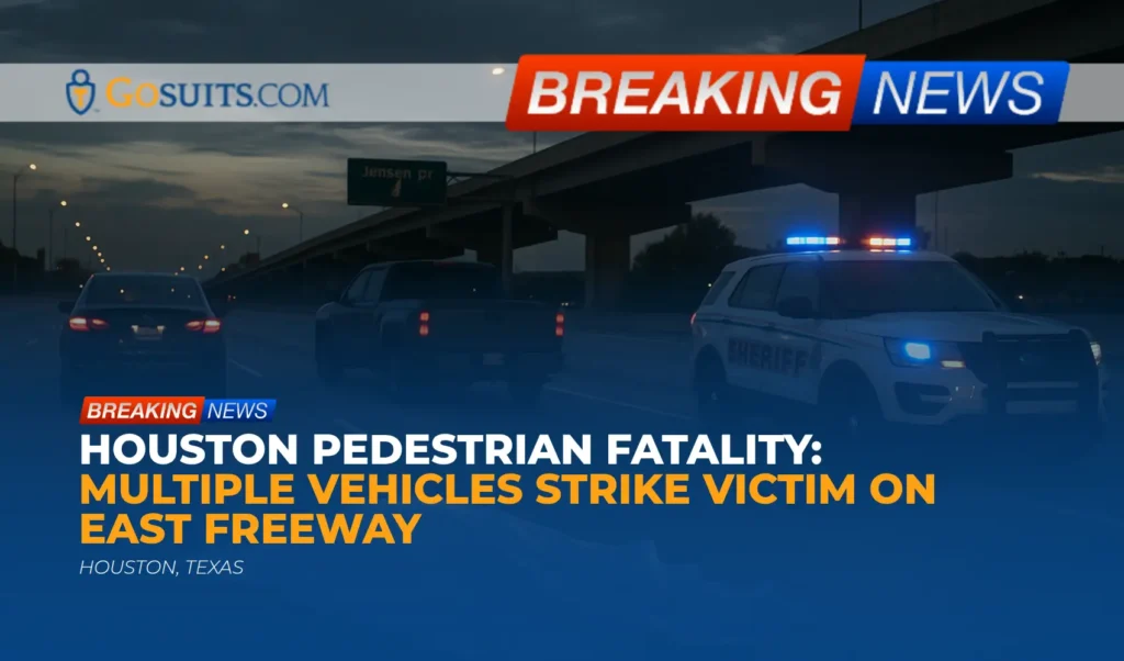 Houston Pedestrian Fatality: Multiple Vehicles Strike Victim on East Freeway
