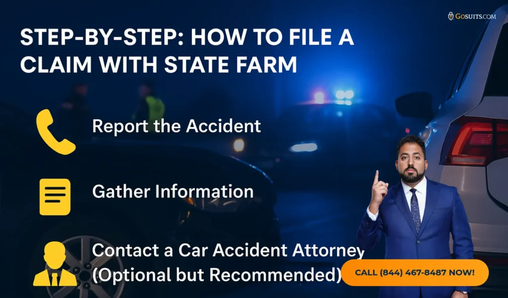 How to File a State Farm Claim: Step-by-Step Guide | GoSuits Infographic