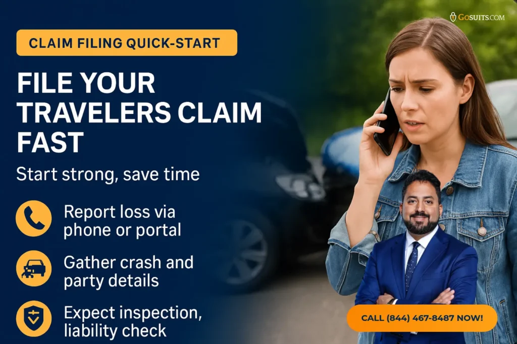 How to File a Travelers Accident Claim | GoSuits Infographic