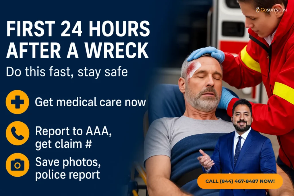 How to File an AAA Insurance Accident Claim | GoSuits Infographic