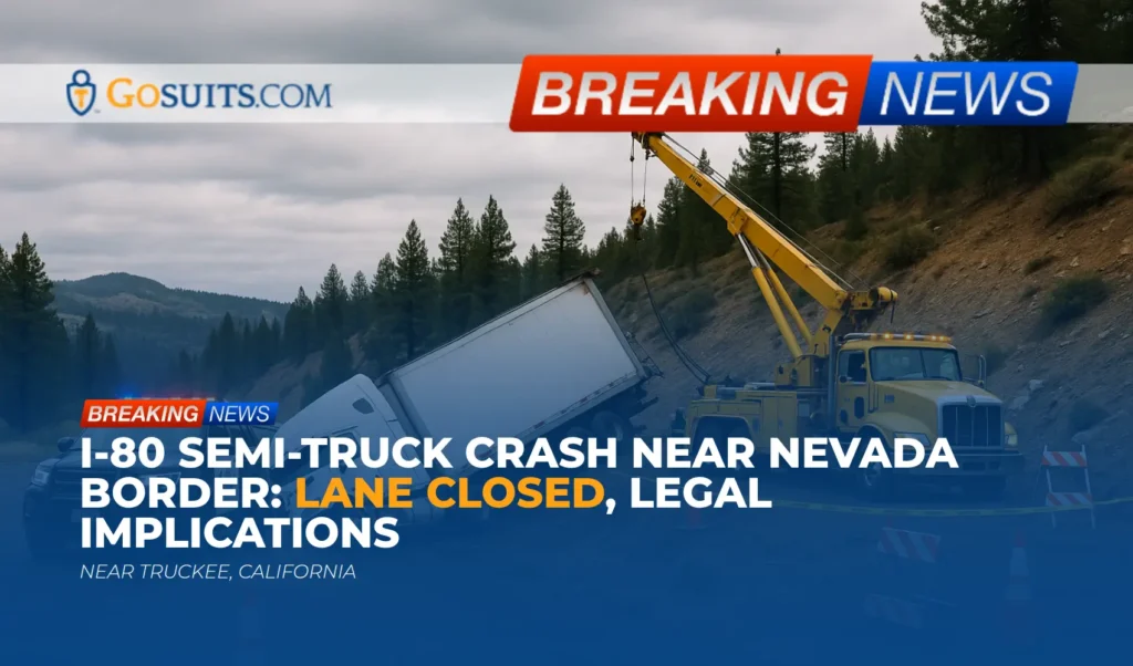 I-80 Semi-Truck Crash Near Nevada Border: Lane Closed, Legal Implications