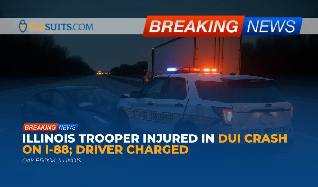 Illinois Trooper Injured in DUI Crash on I-88; Driver Charged