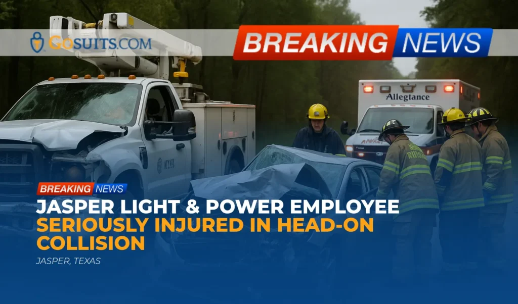 Jasper Light & Power Employee Seriously Injured in Head-On Collision