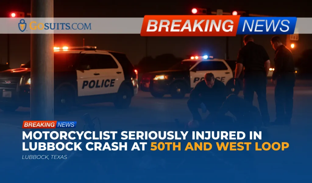 Motorcyclist Seriously Injured in Lubbock Crash at 50th and West Loop