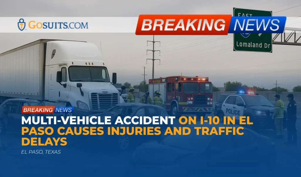 Multi-Vehicle Accident on I-10 in El Paso Causes Injuries and Traffic Delays