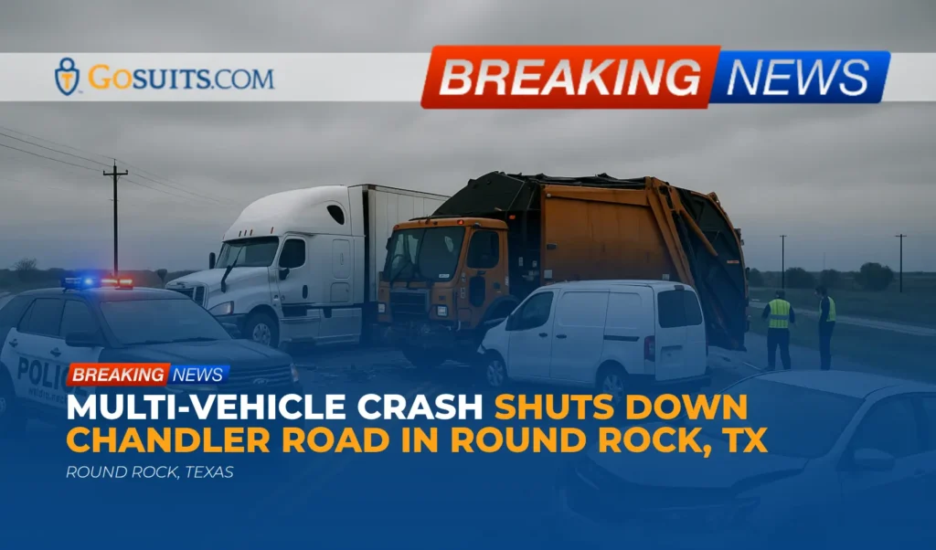 Multi-Vehicle Crash Shuts Down Chandler Road in Round Rock, TX
