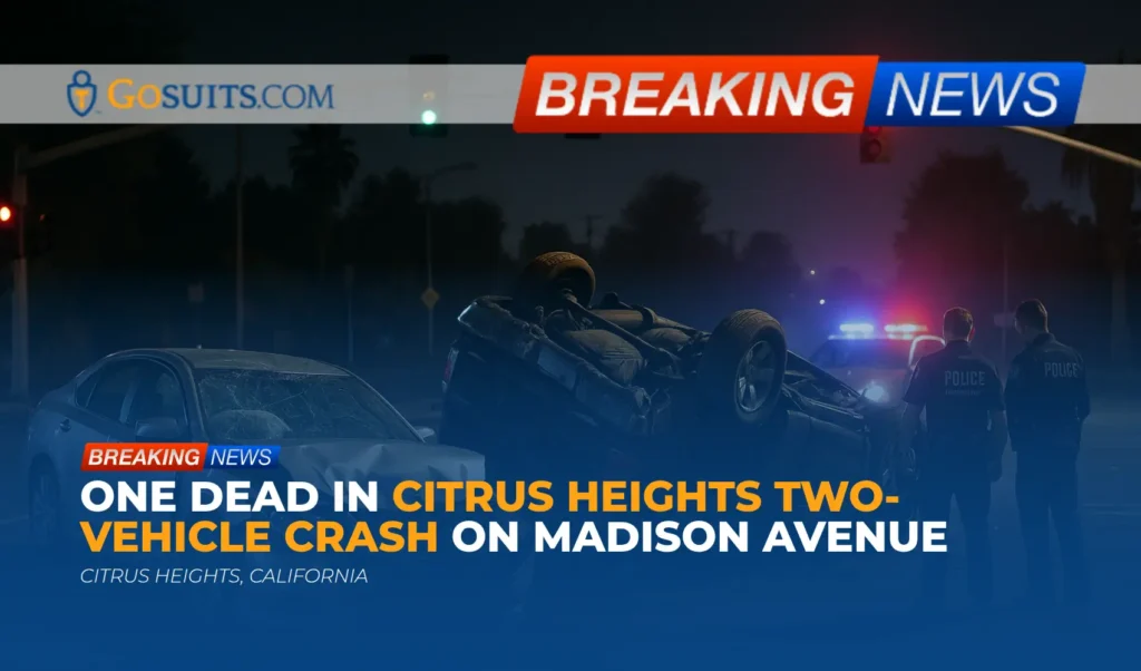 One Dead in Citrus Heights Two-Vehicle Crash on Madison Avenue