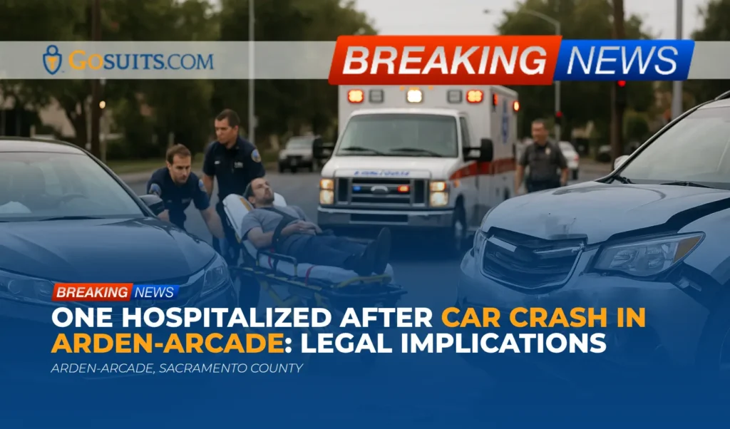 One Hospitalized After Car Crash in Arden-Arcade: Legal Implications