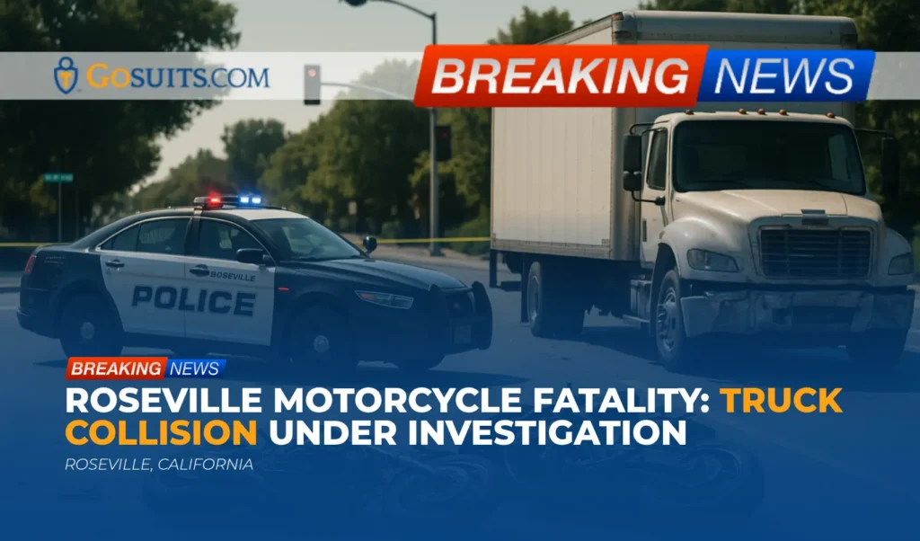 Roseville Motorcycle Fatality: Truck Collision Under Investigation
