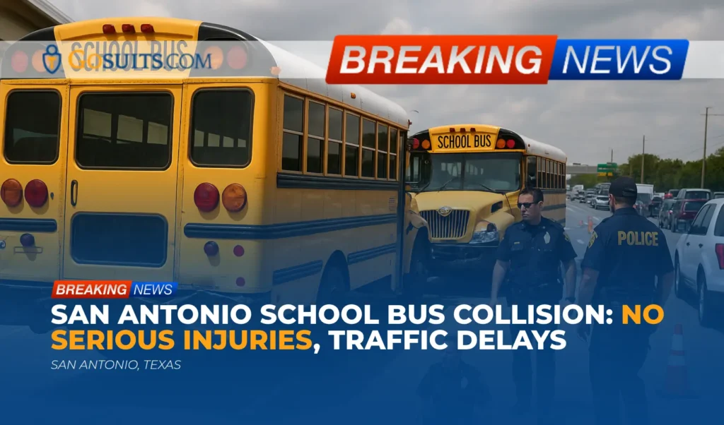 San Antonio School Bus Collision: No Serious Injuries, Traffic Delays