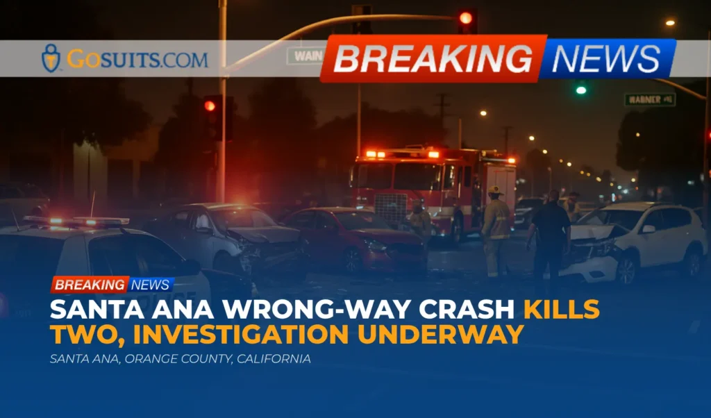 Santa Ana Wrong-Way Crash Kills Two, Investigation Underway