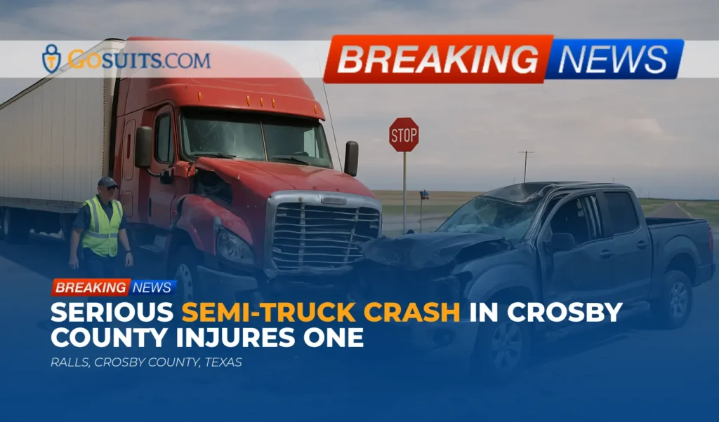 Serious Semi-Truck Crash in Crosby County Injures One