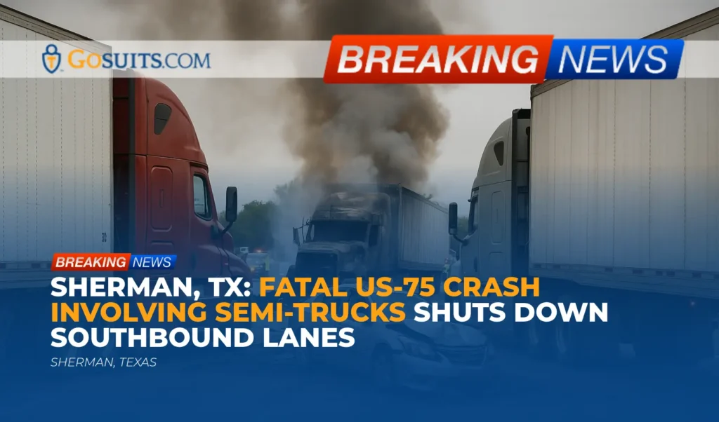 Sherman, TX: Fatal US-75 Crash Involving Semi-Trucks Shuts Down Southbound Lanes