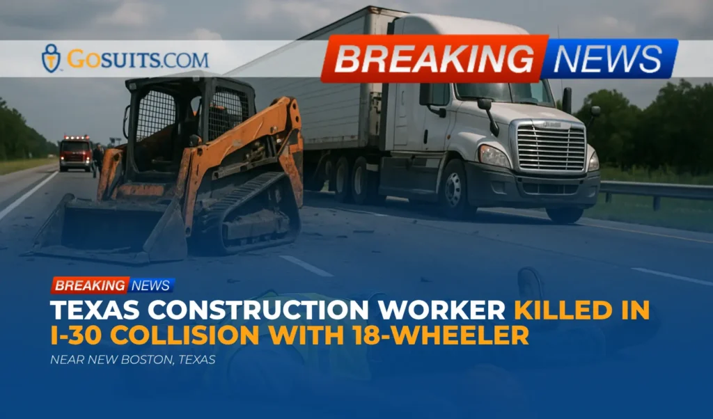 Texas Construction Worker Killed in I-30 Collision with 18-Wheeler