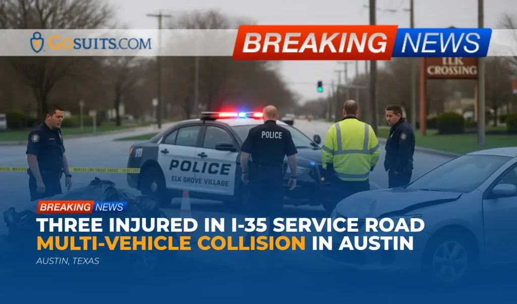 Three Injured in I-35 Service Road Multi-Vehicle Collision in Austin