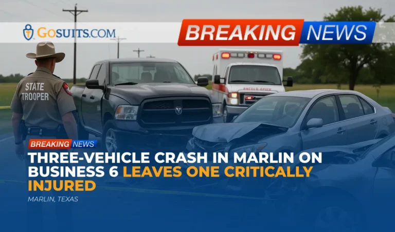 Three-Vehicle Crash in Marlin on Business 6 Leaves One Critically Injured