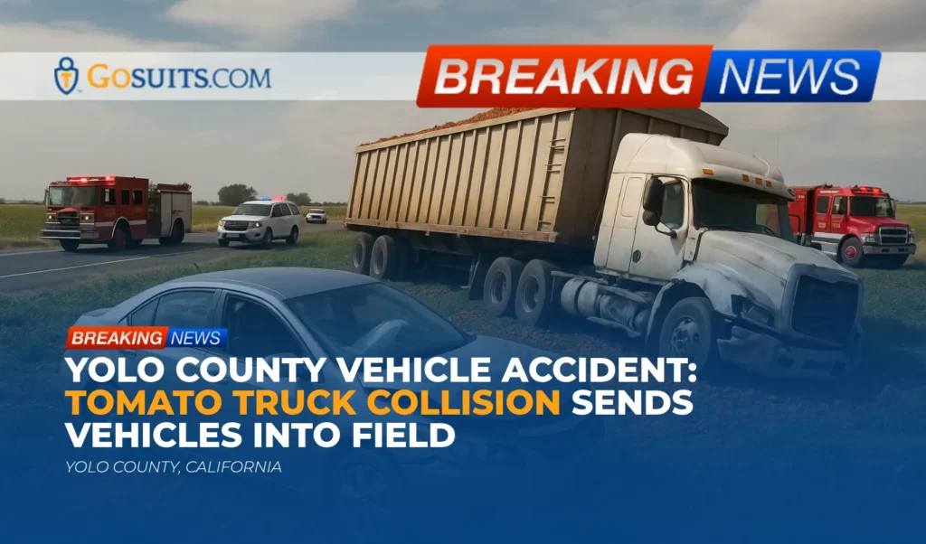 Yolo County Vehicle Accident: Tomato Truck Collision Sends Vehicles into Field