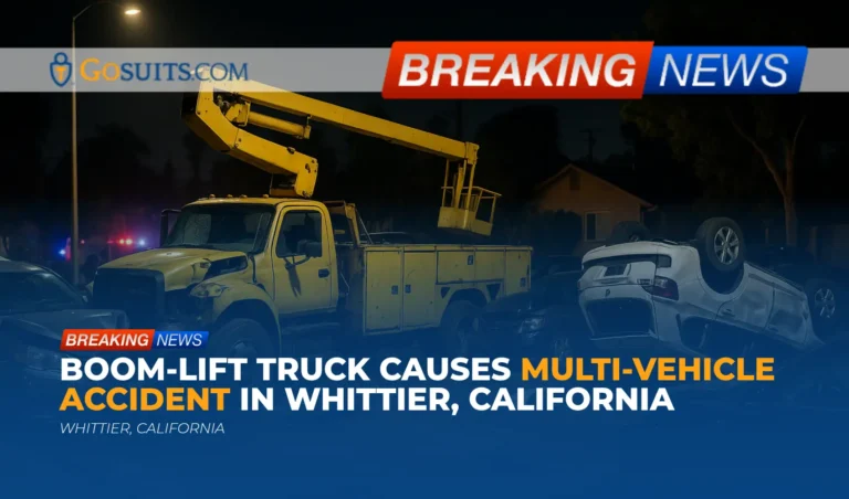 Boom-Lift Truck Causes Multi-Vehicle Accident in Whittier, California