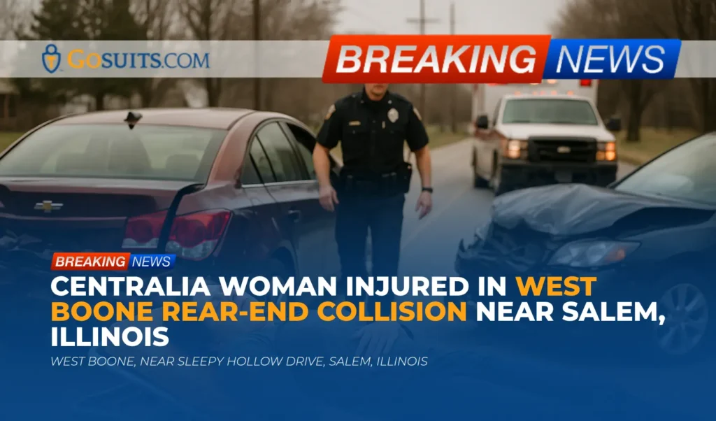 Centralia Woman Injured in West Boone Rear-End Collision Near Salem, Illinois