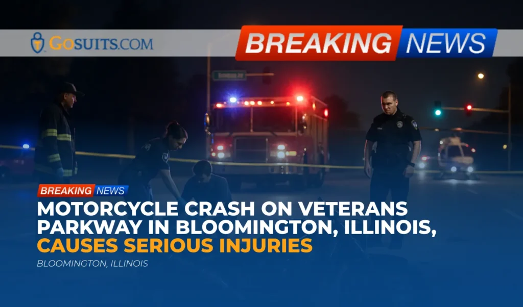 Motorcycle Crash on Veterans Parkway in Bloomington, Illinois, Causes Serious Injuries