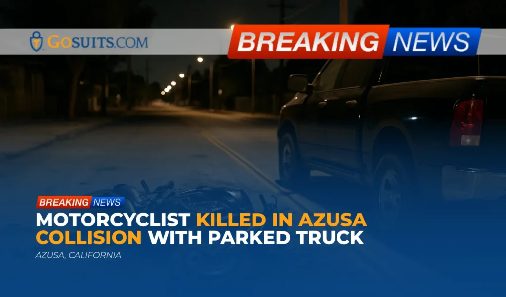 Motorcyclist Killed in Azusa Collision with Parked Truck