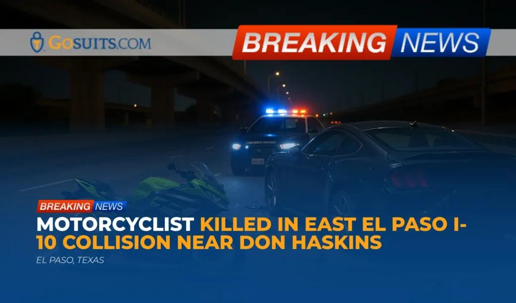 Motorcyclist Killed in East El Paso I-10 Collision Near Don Haskins