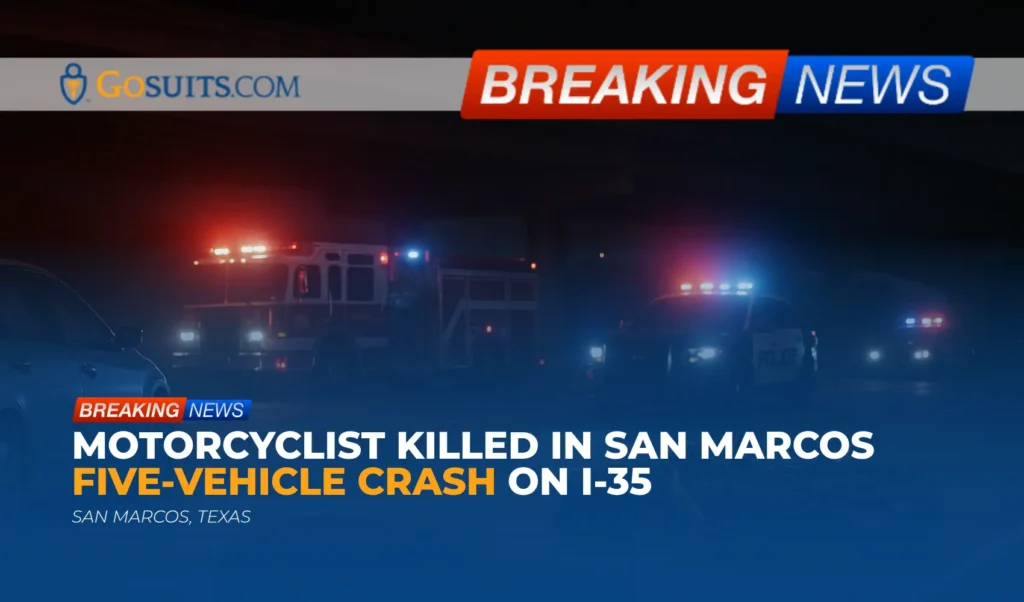 Motorcyclist Killed in San Marcos Five-Vehicle Crash on I-35