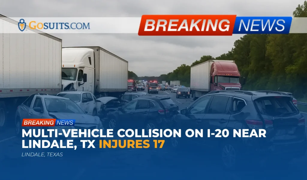 Multi-Vehicle Collision on I-20 Near Lindale, TX Injures 17