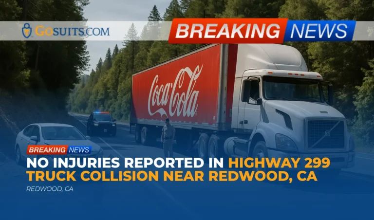 No Injuries Reported in Highway 299 Truck Collision Near Redwood, CA