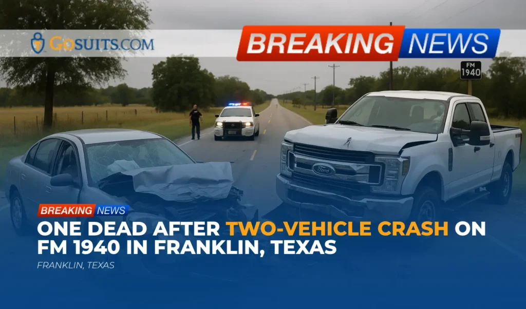 One Dead After Two-Vehicle Crash on FM 1940 in Franklin, Texas