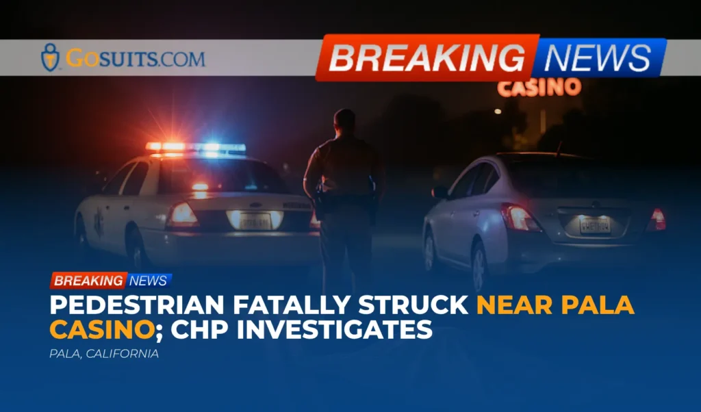 Pedestrian Fatally Struck Near Pala Casino; CHP Investigates