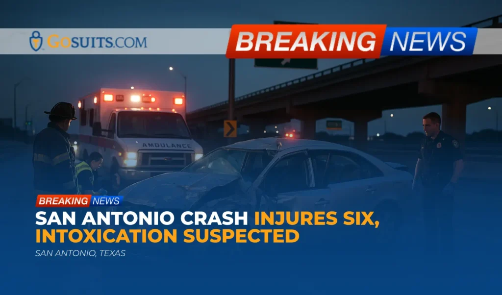 San Antonio Crash Injures Six, Intoxication Suspected