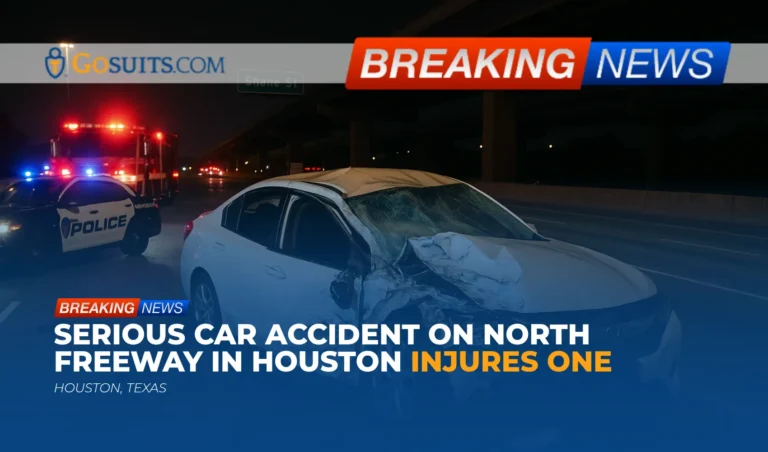 Serious Car Accident on North Freeway in Houston Injures One