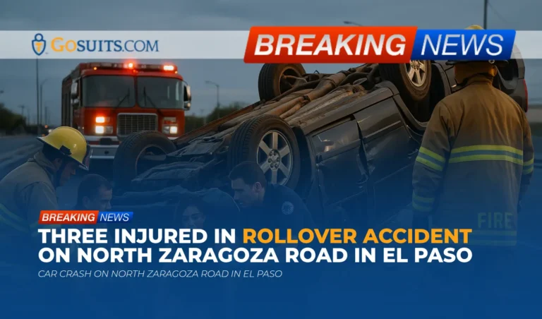 Three Injured in Rollover Accident on North Zaragoza Road in El Paso