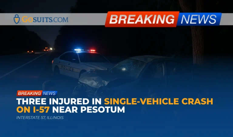 Three Injured in Single-Vehicle Crash on I-57 Near Pesotum