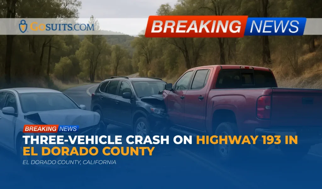 Three-Vehicle Crash on Highway 193 in El Dorado County