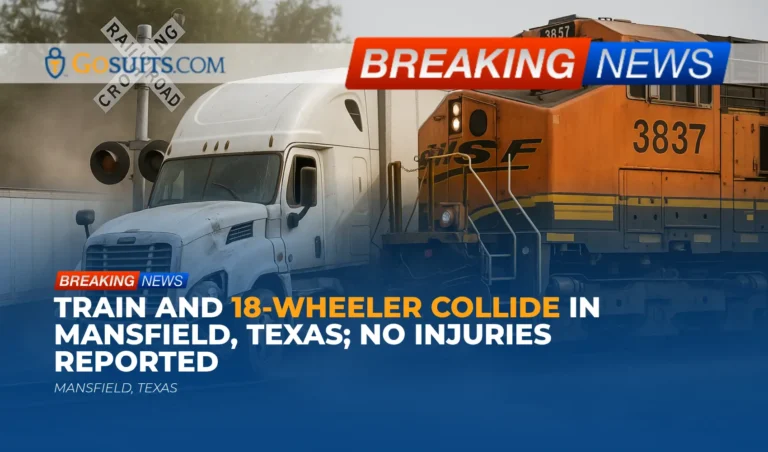 Train and 18-Wheeler Collide in Mansfield, Texas; No Injuries Reported