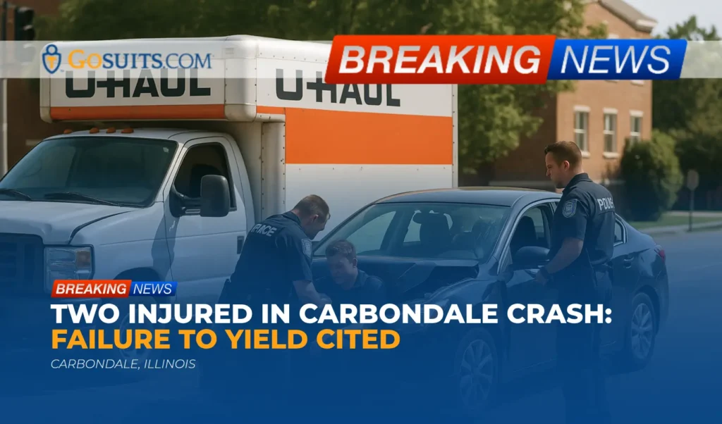 Two Injured in Carbondale Crash: Failure to Yield Cited