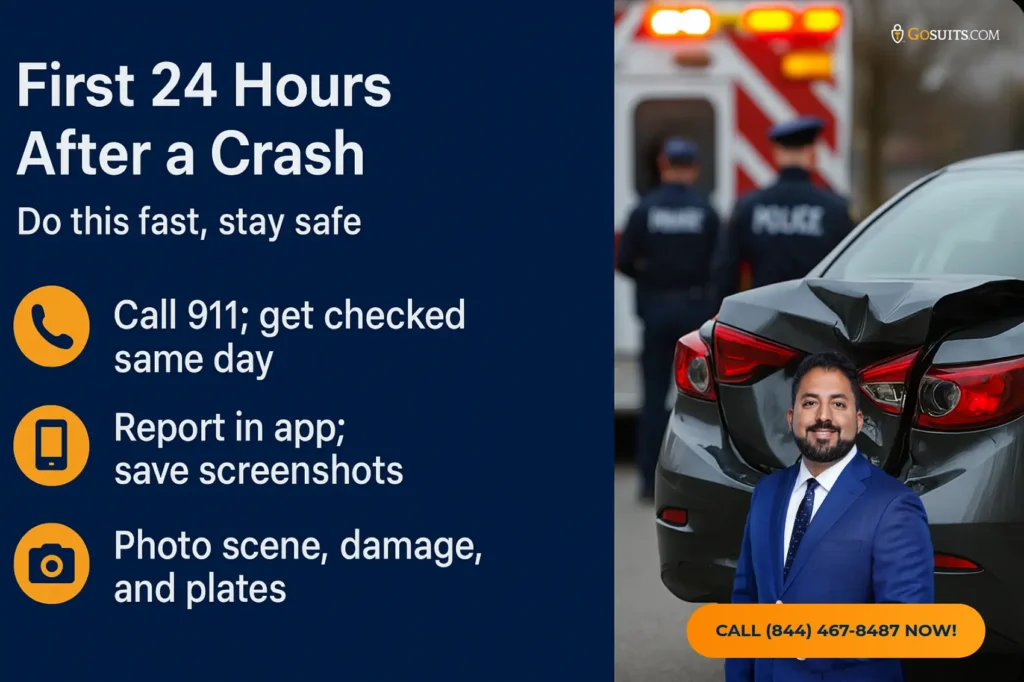 Uber Occupational Accident Insurance Rights | GoSuits (CA) Infographic