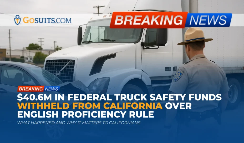 $40.6M in Federal Truck Safety Funds Withheld From California Over English Proficiency Rule