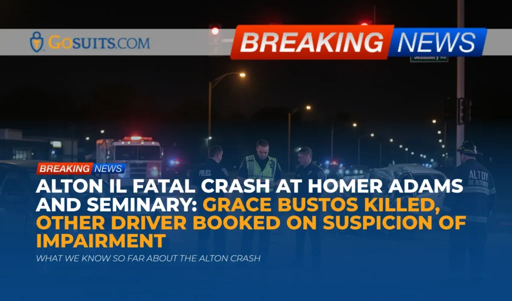 Alton IL Fatal Crash at Homer Adams and Seminary: Grace Bustos Killed, Other Driver Booked on Suspicion of Impairment