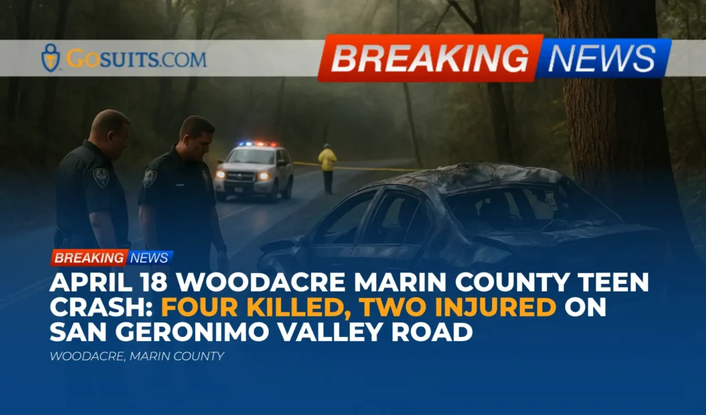April 18 Woodacre Marin County Teen Crash: Four Killed, Two Injured on San Geronimo Valley Road