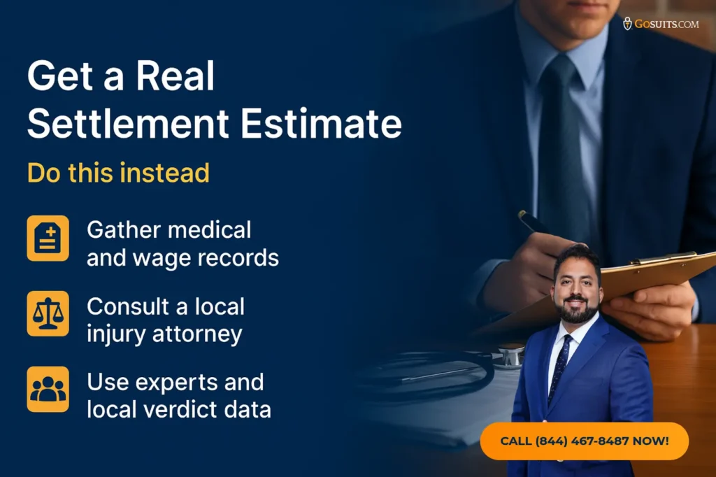 Are Online Personal Injury Case Estimate Calculators Fake or Fraud? | GoSuits Infographic