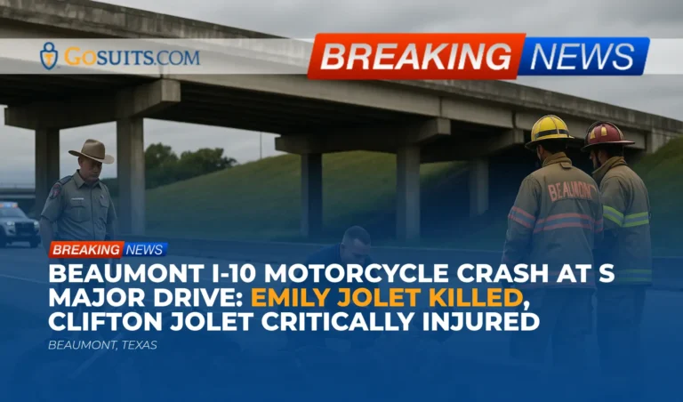 Beaumont I-10 motorcycle crash at S Major Drive: Emily Jolet killed, Clifton Jolet critically injured