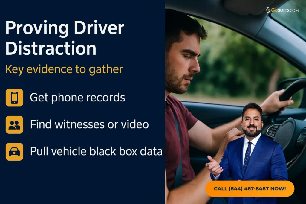 Best Distracted Driving Accident Attorney in Los Angeles | GoSuits Infographic
