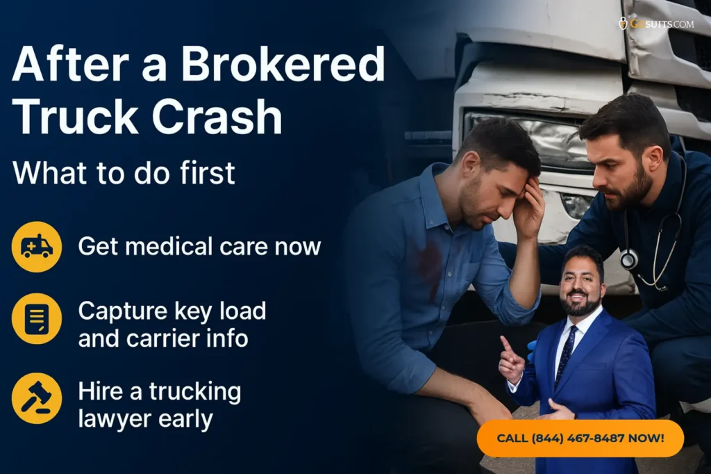 Broker Negligence: Can You Sue the Trucking Broker? | GoSuits Infographic