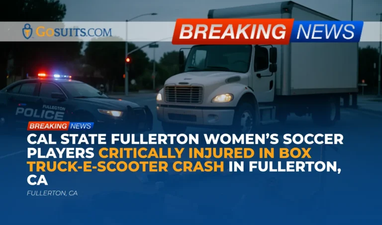 Cal State Fullerton Women’s Soccer Players Critically Injured in Box Truck-E-Scooter Crash in Fullerton, CA