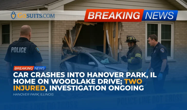 Car Crashes Into Hanover Park, IL Home on Woodlake Drive; Two Injured, Investigation Ongoing