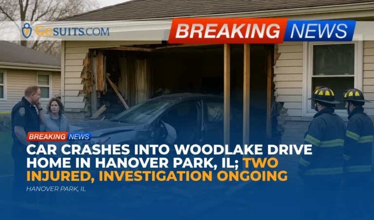 Car Crashes Into Woodlake Drive Home in Hanover Park, IL; Two Injured, Investigation Ongoing