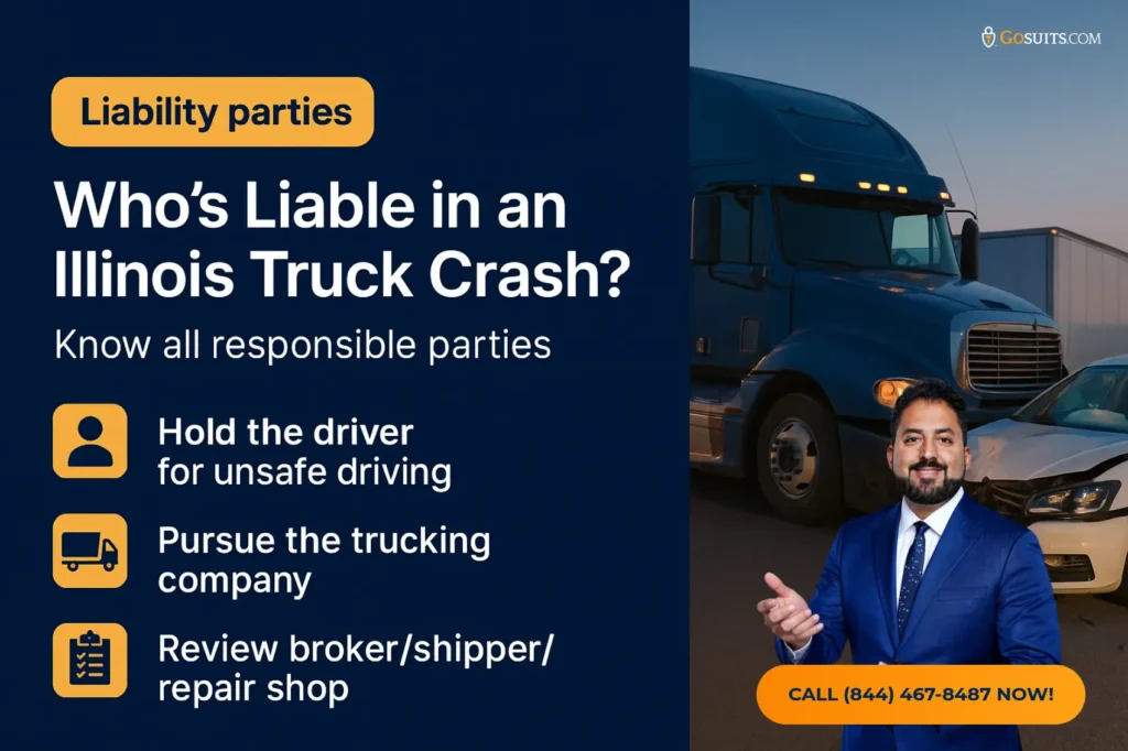 CDL Violations & Negligence in Illinois Truck Crashes | GoSuits Infographic